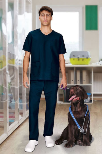 Valento Unisex Σετ Ιατρικό Παντελόνι και Μπλούζα Navy Μπλε