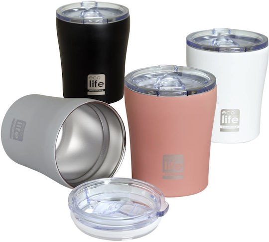Ecolife Ποτήρι Θερμός Ανοξείδωτο / Αλουμίνιο BPA Free 300ml Γκρι