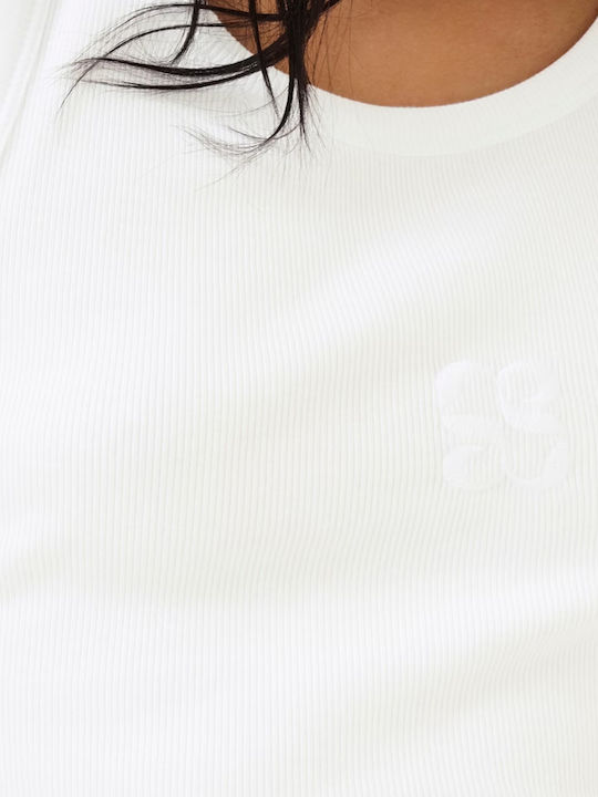 Women's Blouse Cotton Sleeveless White