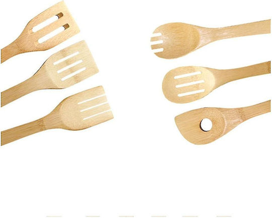 Σετ Bamboo Εργαλείων Μαγειρικής 8τμχ Μπεζ