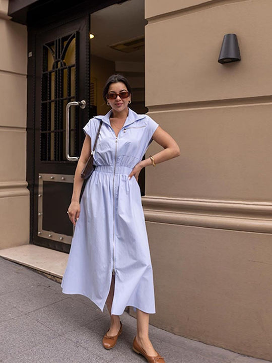 Rochie Midi Albastru Deschis
