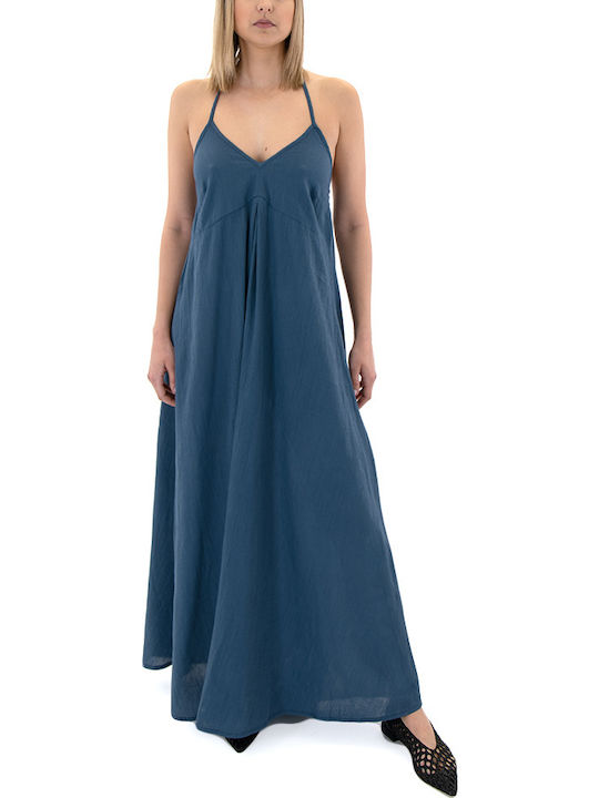 Καλοκαιρινό Maxi Φόρεμα Μπλε (BLUE)