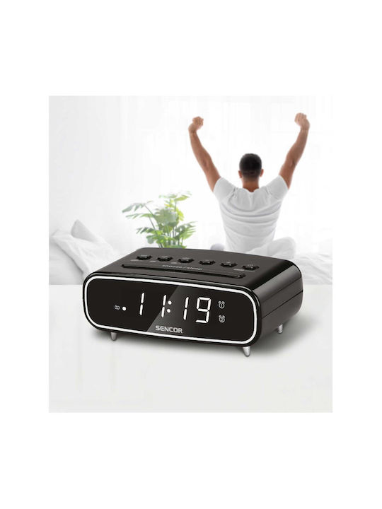 Sencor Tisch-Digitaluhr mit Wecker & Radio Weiß SRC 2600 B