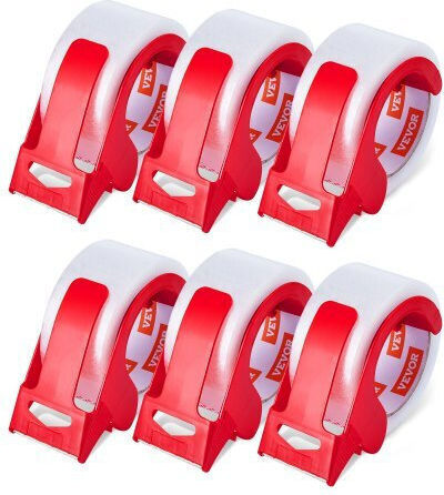 Vevor Packaging Tape 6 Rolls 65 Yards Transparent Dispenser 2.7 Mil 3ycxfxjdtm6g2l8sqv0