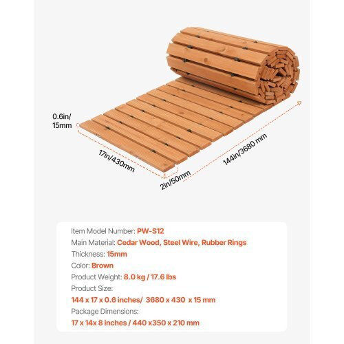 Vevor Wegweiser für Gartenboden aus Holz 43.18x365.76cm 1Stück