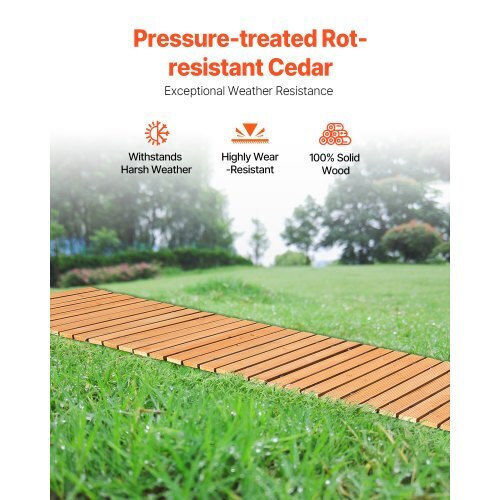Vevor Wood Pathway for Garden Flooring 43.18x243.84cm