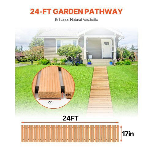 Vevor Wegweiser für Gartenboden aus Holz 43.18x487.68cm 1Stück