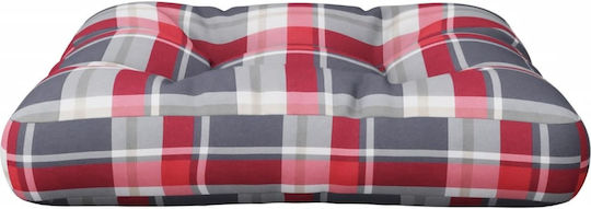 vidaXL Waterproof Bench Cushion for Palette with Gray Checkered Pattern 60x61.5cm