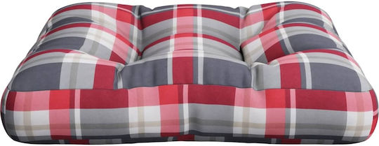 vidaXL Waterproof Bench Cushion for Palette with Gray Checkered Pattern 60x61.5cm