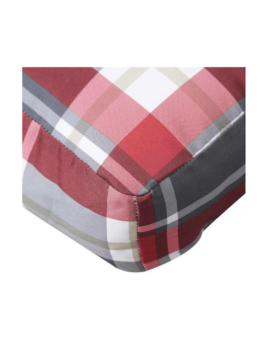 vidaXL Waterproof Bench Cushion for Palette with Gray Checkered Pattern 60x61.5cm