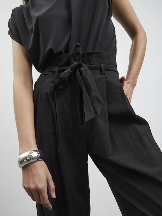 Damen Stoff Hose Black