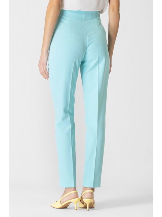 Damen Hoch tailliert Stoff Hose Pink