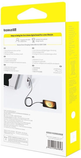 Baseus USB 2.0 Kabel USB Typ-C männlich - USB-A 60W PD Schwarz 2m P10377802U01-03