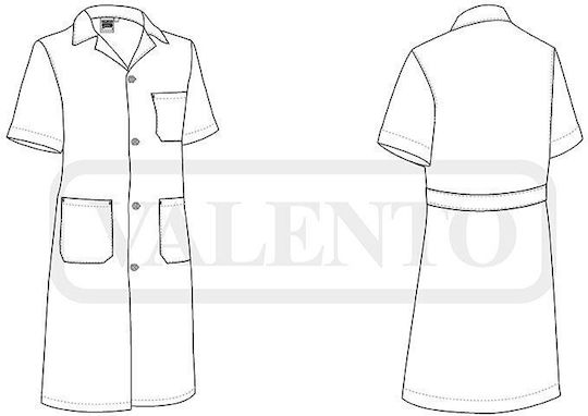 Valento Unisex Ιατρική Ρόμπα Λευκή