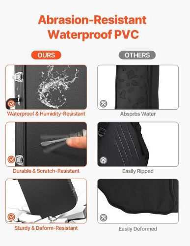 Vevor Waterproof Suitcase Electric Guitar Padded Black