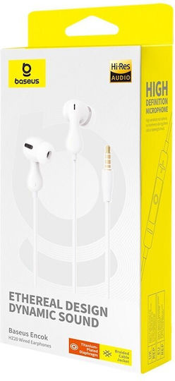 Baseus Encok Hz20 In-ear Handsfree Headphones with Connector 3.5mm White