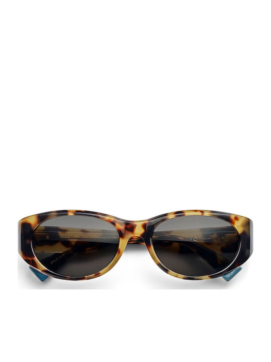 Etnia Barcelona Sunglasses Brown with Acetate Frame & Gray Lens