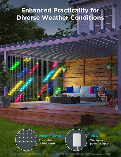 Smart LED Lights 2m x 150cm RGBIC Curtain Type