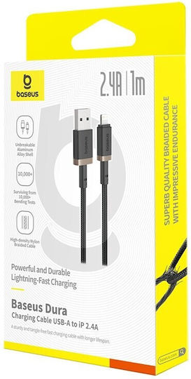 Baseus Dura USB-A to Lightning Cable 18W Μαύρο 1m (P10377801U01-00)