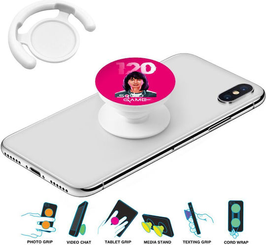 Squid Game 120 Cho Hyun-ju Phone Holders Stand Λευκό Βάση Στήριξης Κινητού Στο Χέρι
