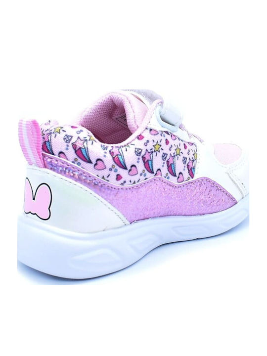 Παιδικά Sneakers με Σκρατς & Φωτάκια Ροζ