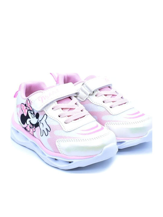 Kinder Sneakers mit Klettverschluss & Lichtern Rosa