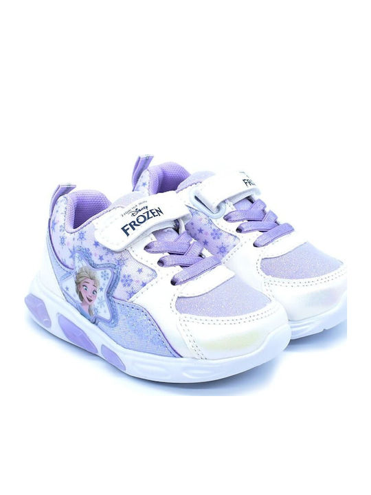 Παιδικά Sneakers με Σκρατς & Φωτάκια Μωβ