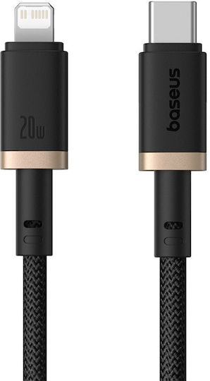 Baseus Dura Braided USB-C to Lightning Cable 20W Μαύρο 2m P10377800U01-02