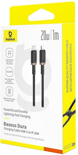 Baseus Dura Braided USB-C to Lightning Cable 20W Black 1m (P10377800U01-00)