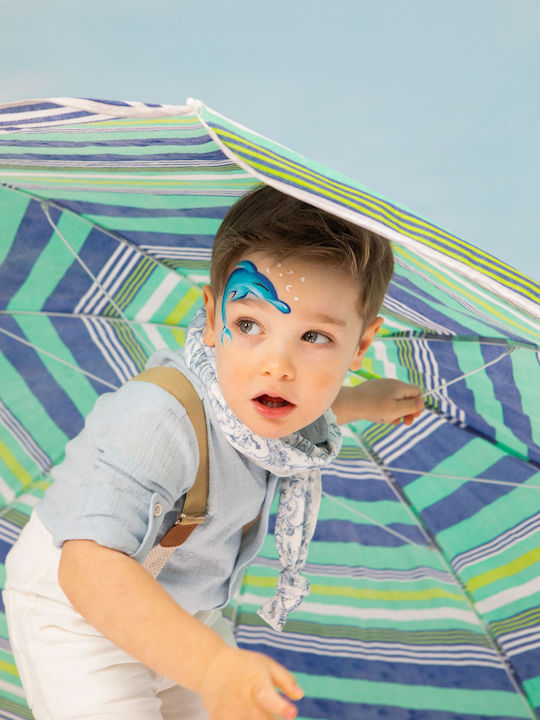 Baptism Suit for Boy David Sky Blue-White 1717 Bambolino Bmb-1717