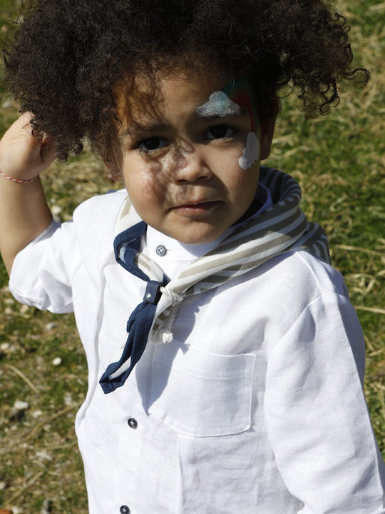 Baptism Suit for Boy Manolis White 1740 Bambolino Bmb-1740