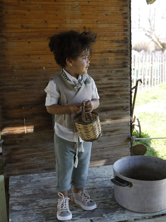 Baptism Suit for Boys Theodosis Beige-Green 1730 Bambolino Bmb-1730