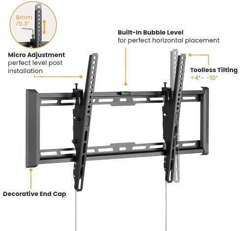 Brateck TV-Halterung 60x40 Mit Neigung 75kg Lp77-46t