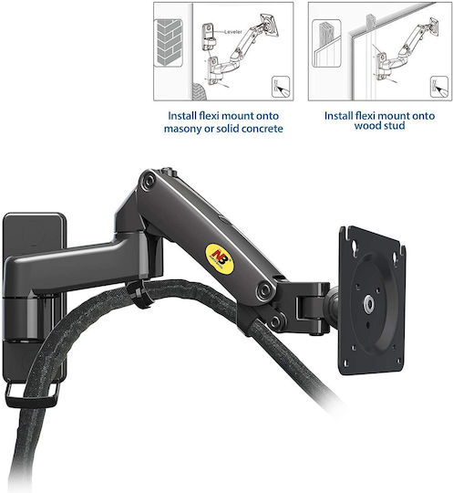 Nbmounts F150v2 Tv Monitor Wall Mount Dual Arms 10x10