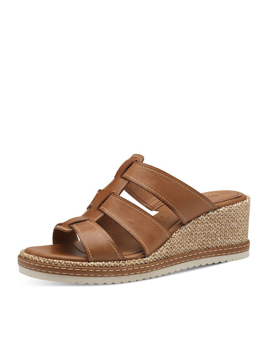 Women's Leather Espadrilles Tabac Brown