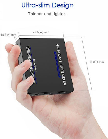 Lenkeng Удължител HDMI През Ethernet 70м 4K Poc Ir Loop Lkv565p