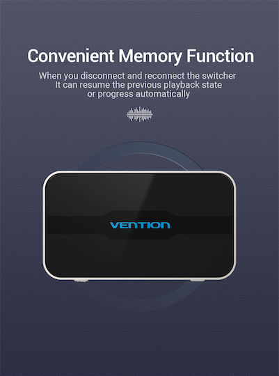 Vention HDMI Switch 3-Port 4K 2.0 mit Fernbedienung Afoh0