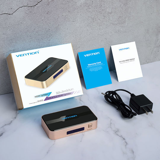 Vention HDMI-Splitter 4-Port 4K 1.4 W Uk Psu Accg0-uk