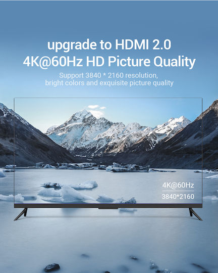 Vention HDMI Switch 3-Port 4K 2.0 mit Fernbedienung Afoh0