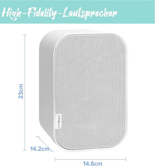 Artsound Uni40w 2-way Onwall Speakers 100w White Pair