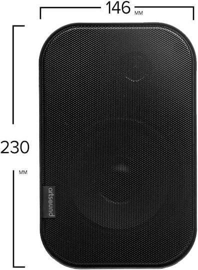 Artsound Uni40b 2-Way Onwall Speakers 100W Black Pair