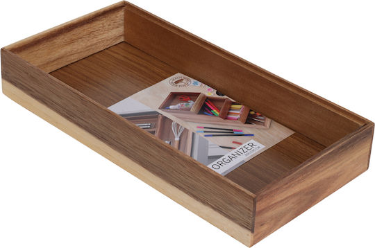 Κουτί Οργάνωσης Ξύλο Ακακίας Μπεζ 30x15x5cm
