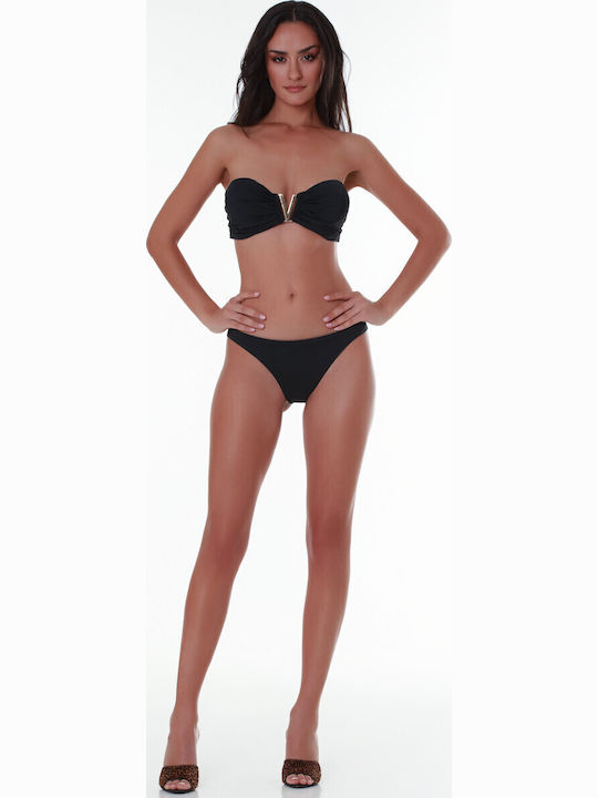 Strapless Bikini Top B Cup Μαύρο