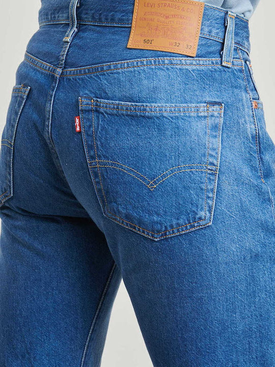 501® Original Ανδρικό Παντελόνι Τζιν με Regular Straight Εφαρμογή Μπλε