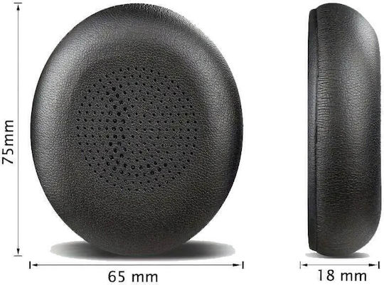 Set 2 Edman Ear Cushions Jabra Elite 45h Evolve 2 65 Ms Uc Evolve 2 40 Black