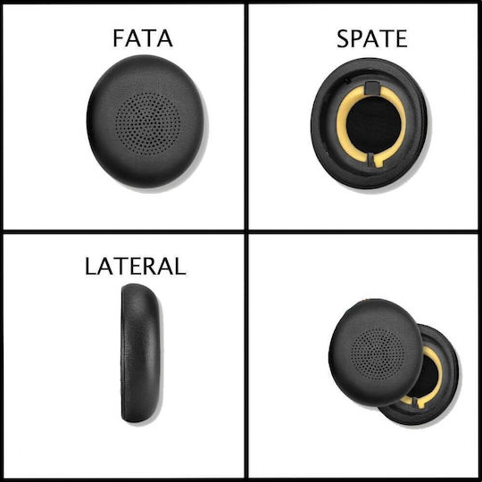 Set 2 Edman Ear Cushions Jabra Elite 45h Evolve 2 65 Ms Uc Evolve 2 40 Black