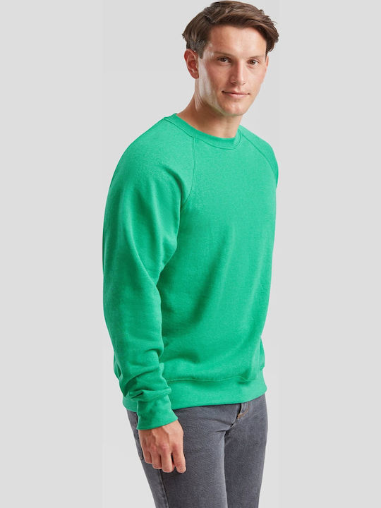 Fruit of the Loom Unisex Διαφημιστικό Φούτερ Μακρυμάνικο Retro Heather Green