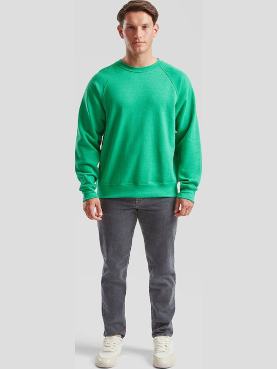 Fruit of the Loom Unisex Διαφημιστικό Φούτερ Μακρυμάνικο Retro Heather Green