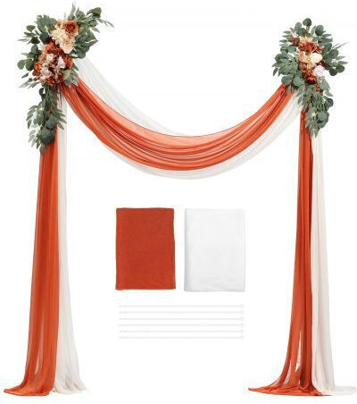 Vevor Künstliches Hochzeitsblumen-Set Orange 2 Blumen & 2 Stoffe Hlgmhtj4jtcs7o0mfv0