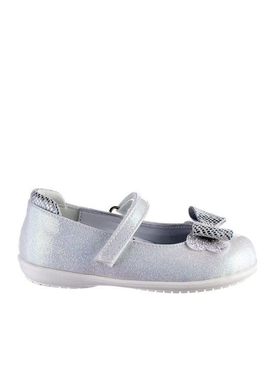 Kids Anatomic Ballerinas with Hoop & Loop Closure White